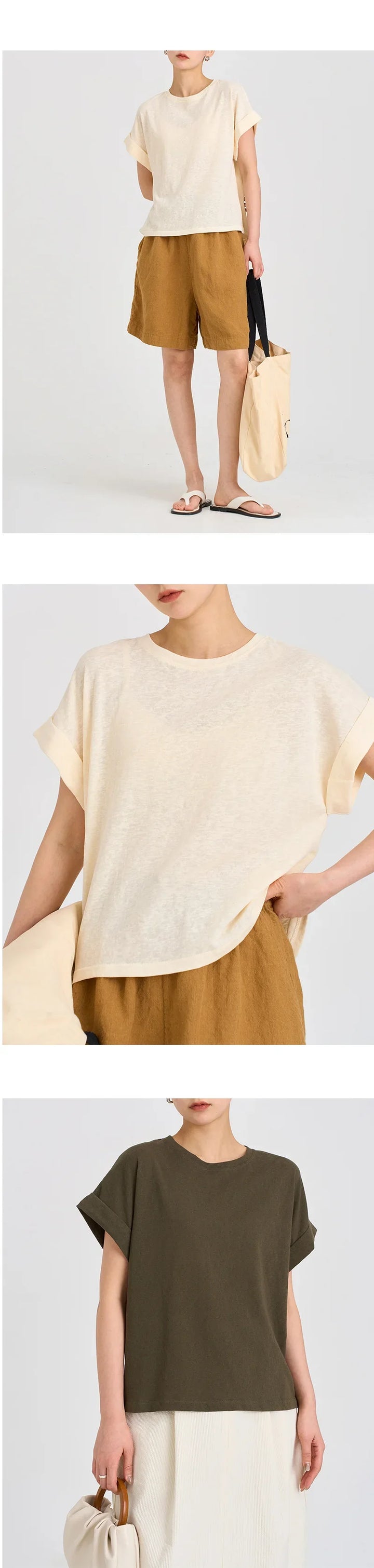 Duttini | Oversized Tee for Women in Cotton Blend, White