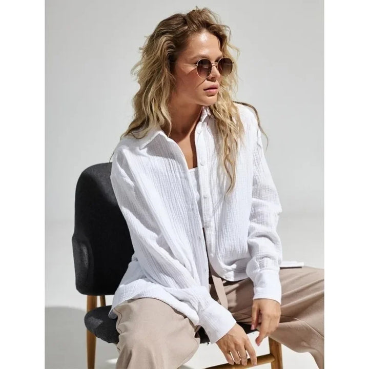 Duttini | Cotton Summer Shirt for Men in White