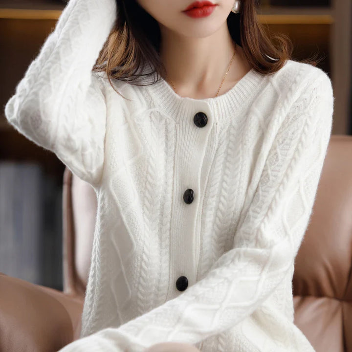 Duttini | Cable Cashmere Cardigan