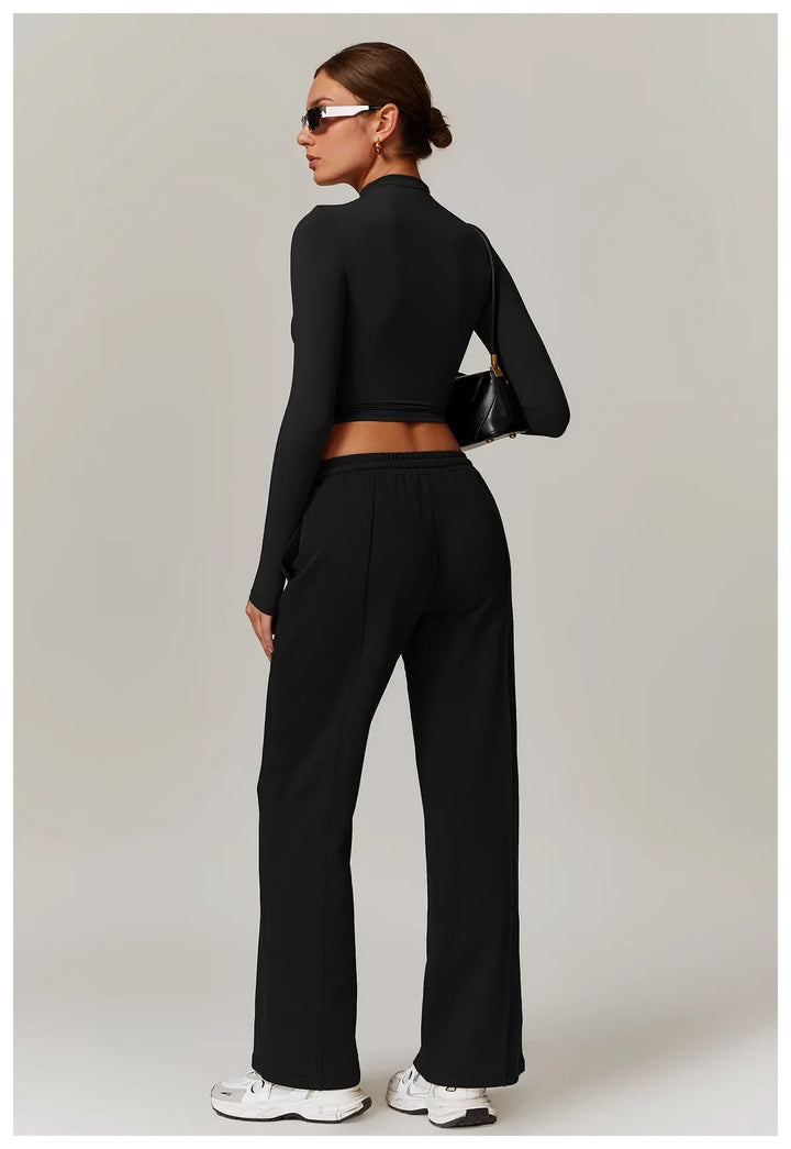 Duttini | High Rise Jogger for Women in Soft Fabric, Black