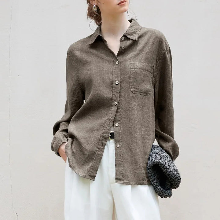 Duttini | Linen Everyday Shirt for Men in Indigo