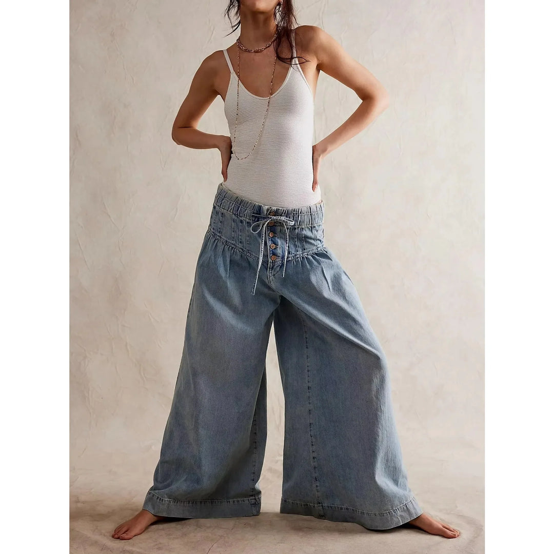 Duttini | Women's Chambray Pull-On Jeans