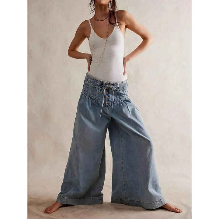 Duttini | Women's Chambray Pull-On Jeans