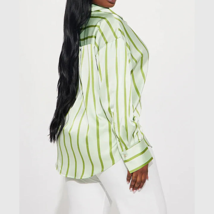 Duttini | Satin Stripe Shirt for Women