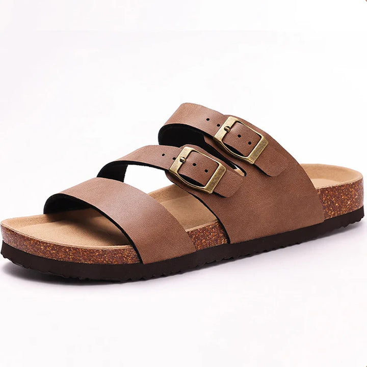 Duttini | Nappa Leather Orthopedic Double Buckle Slide