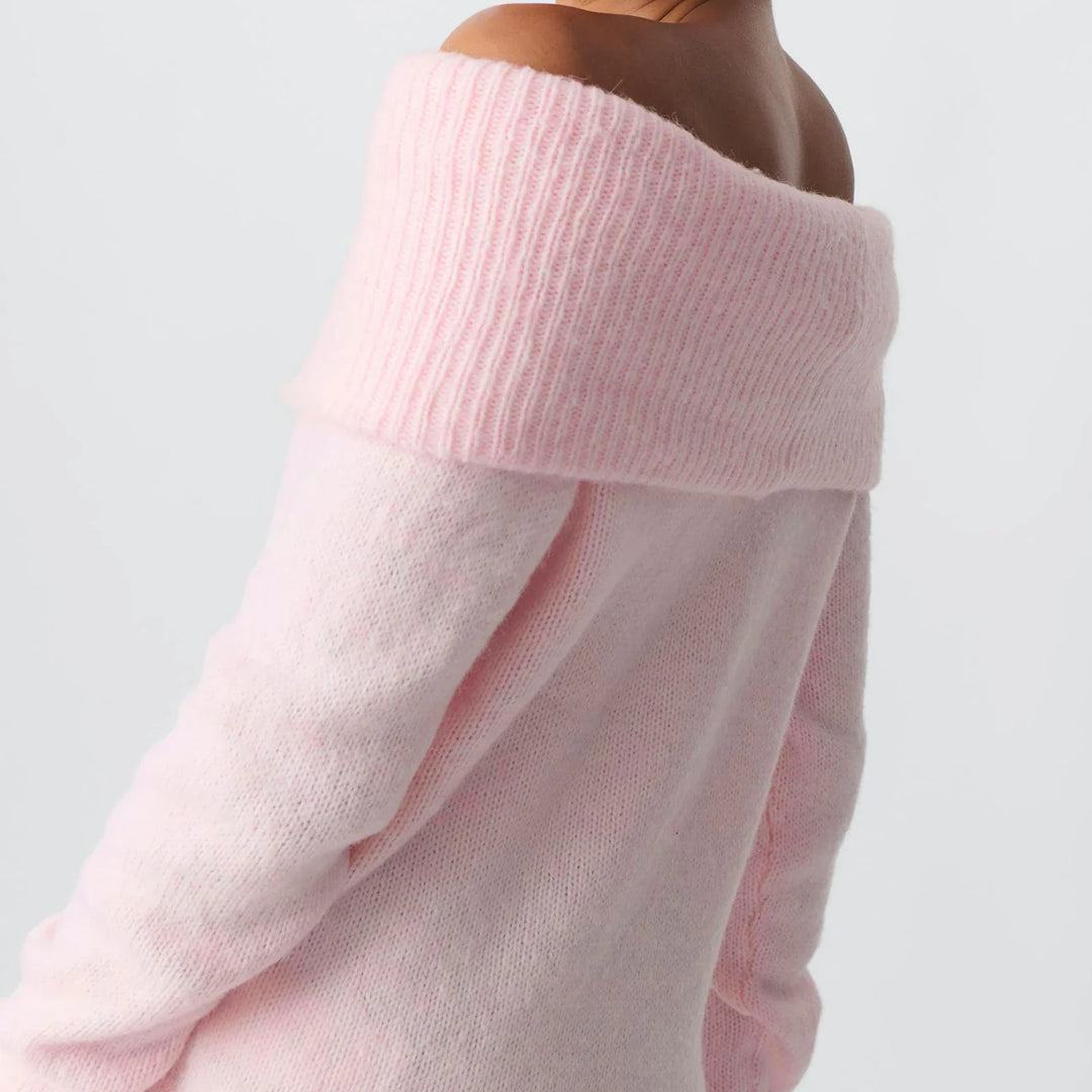 Duttini | Knit Top for Women in Soft Fabric, Relaxed Fit, Ivory