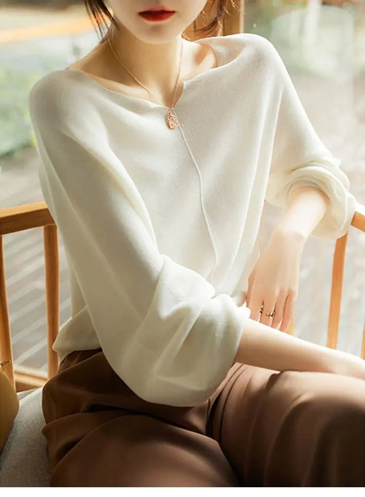 Duttini | Draped Knit Sweater Top