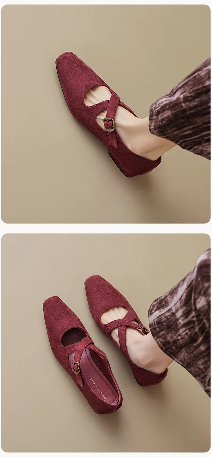 Duttini | Buckled Suede Mule