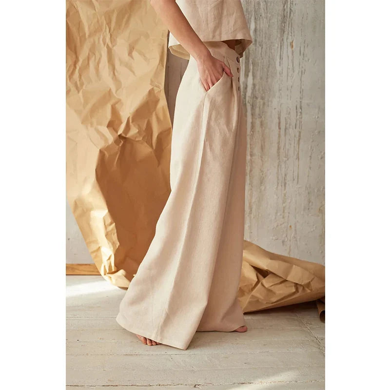 Duttini | Cotton Wide-Leg Pant