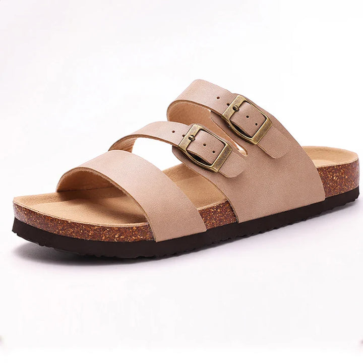 Duttini | Nappa Leather Orthopedic Double Buckle Slide
