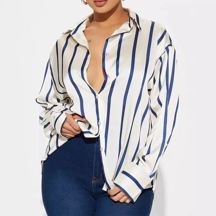 Duttini | Satin Stripe Shirt for Women