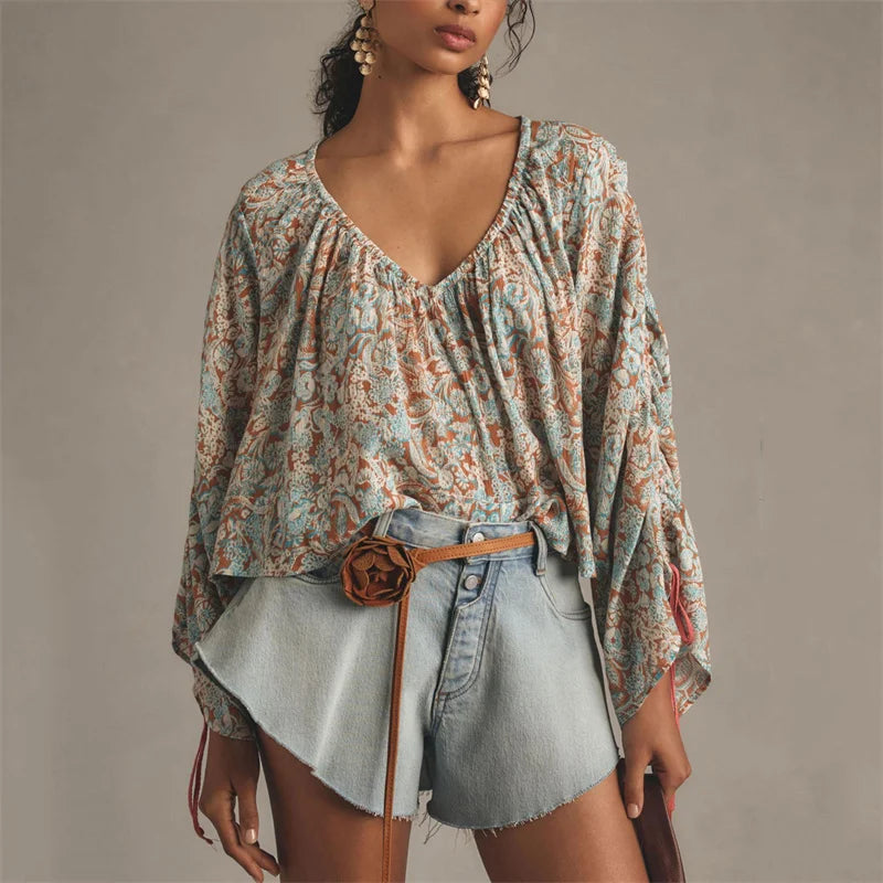 Duttini | Floral Blouse for Women in Lightweight Fabric