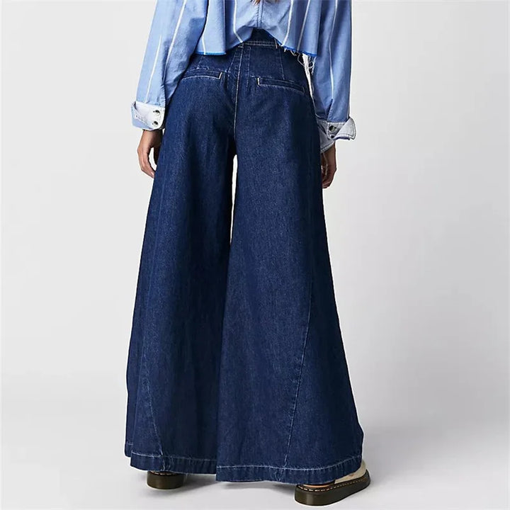 Duttini | Pleated Wide-Leg Jeans