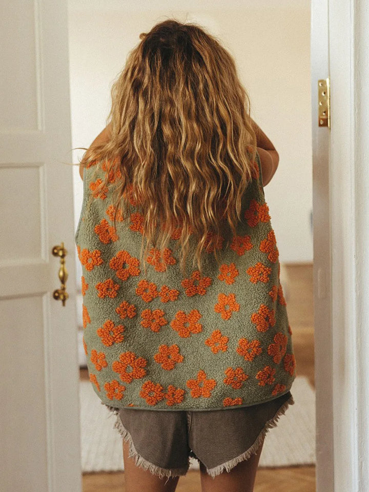 Duttini | Floral Fleece Vest for Women