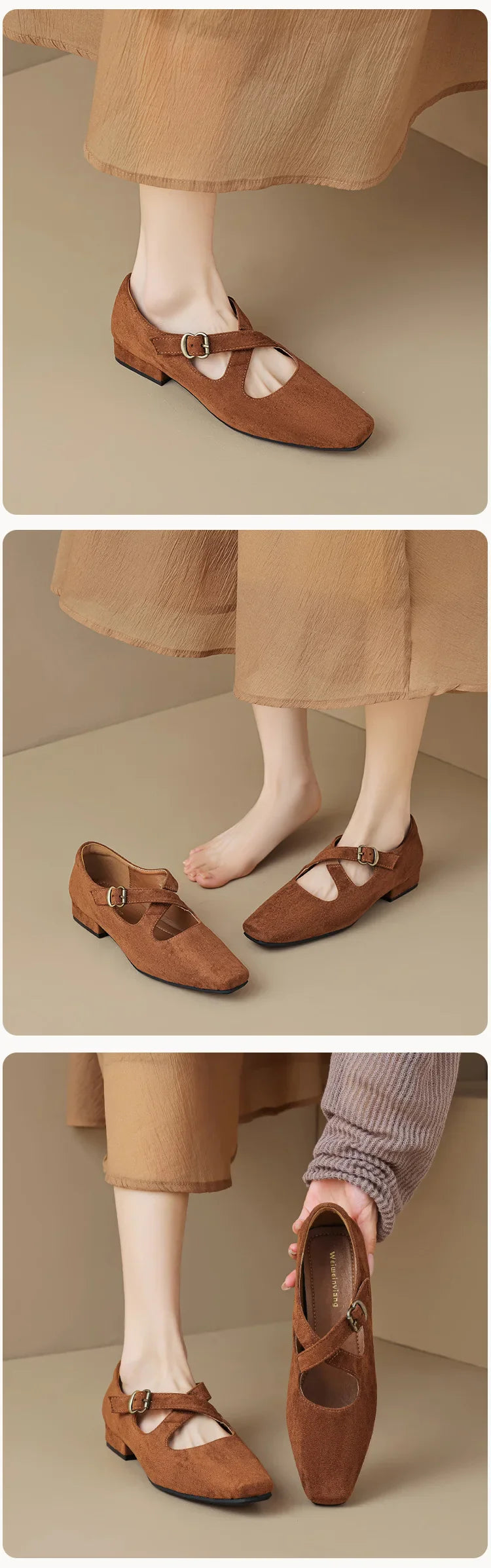 Duttini | Buckled Suede Mule