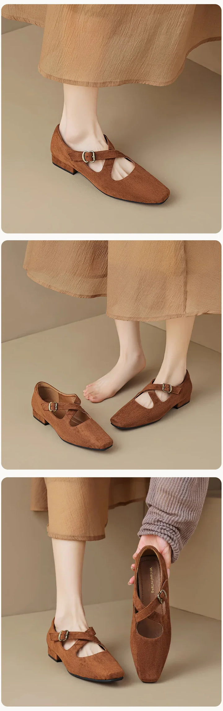 Duttini | Buckled Suede Mule