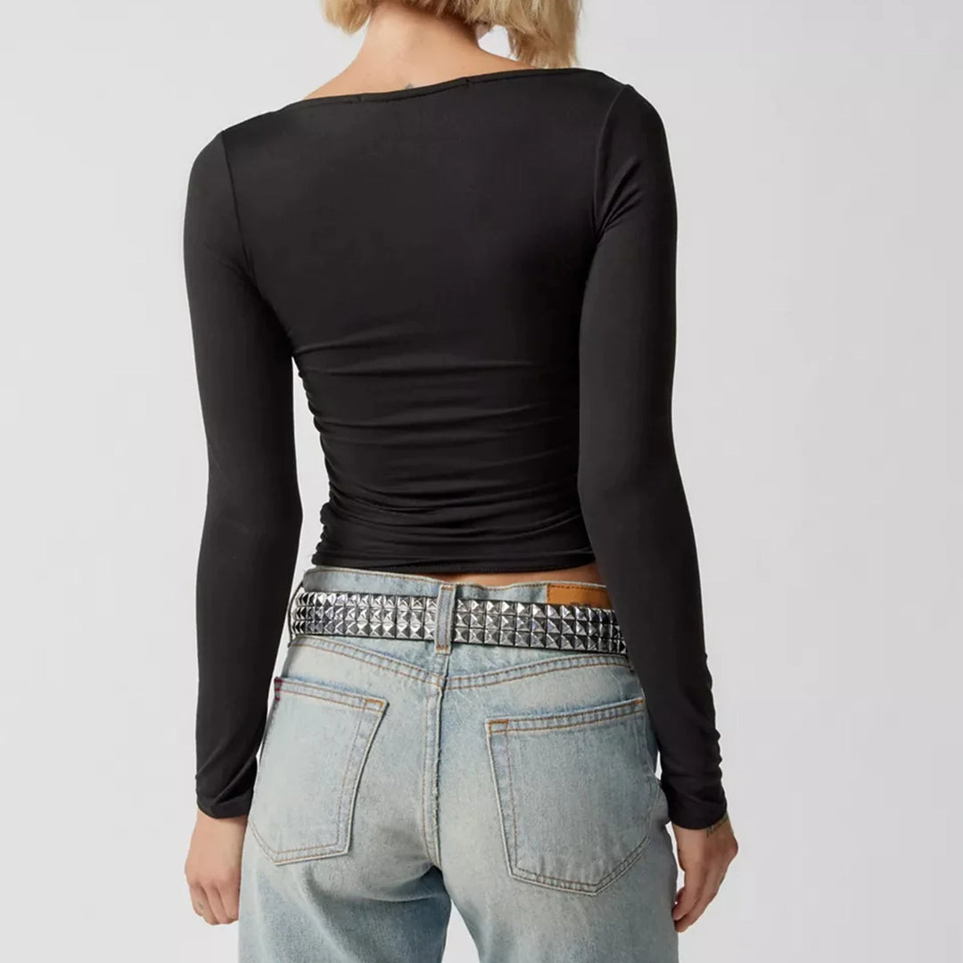 Duttini | Twilight Top for Women in Soft Fabric, Relaxed Fit, Dark Blue