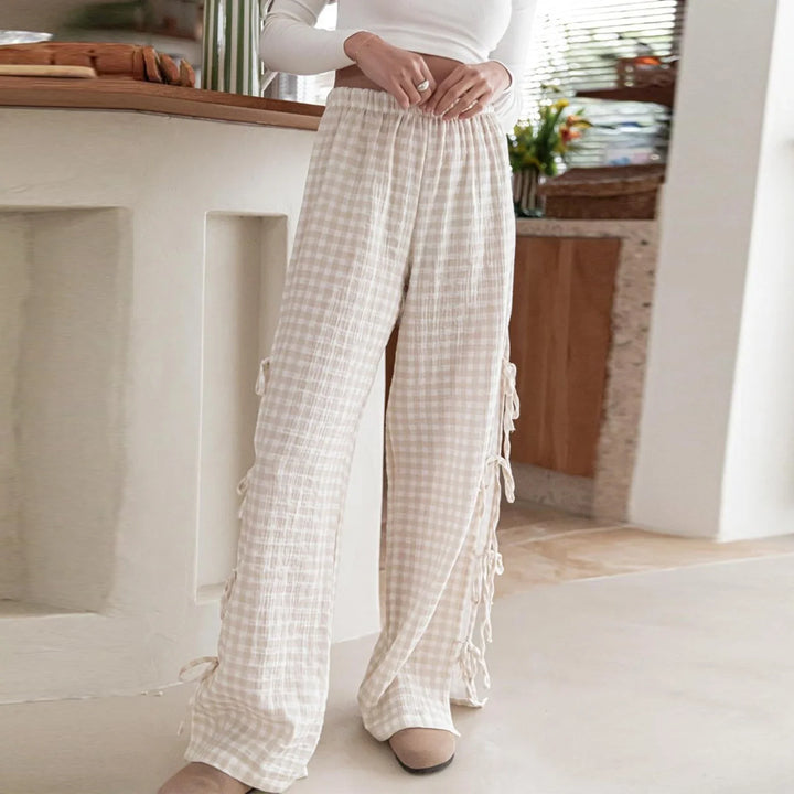 Duttini | Checkered Cotton Trousers