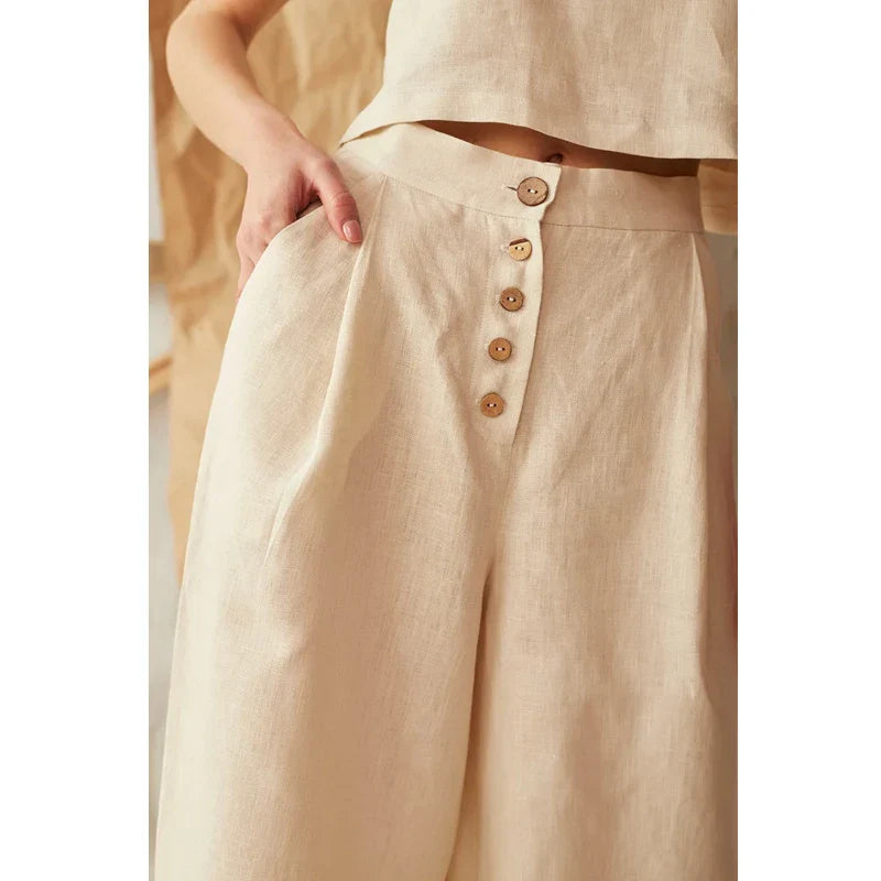 Duttini | Cotton Wide-Leg Pant