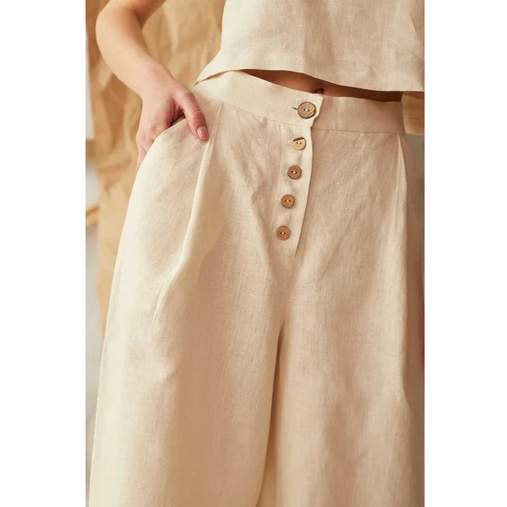 Duttini | Cotton Wide-Leg Pant