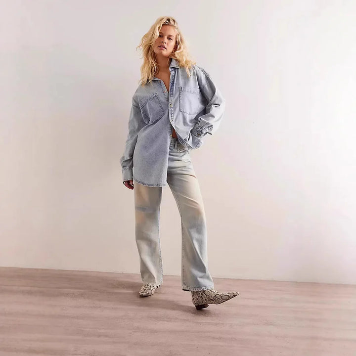 Duttini | Washed Denim Overshirt for Men