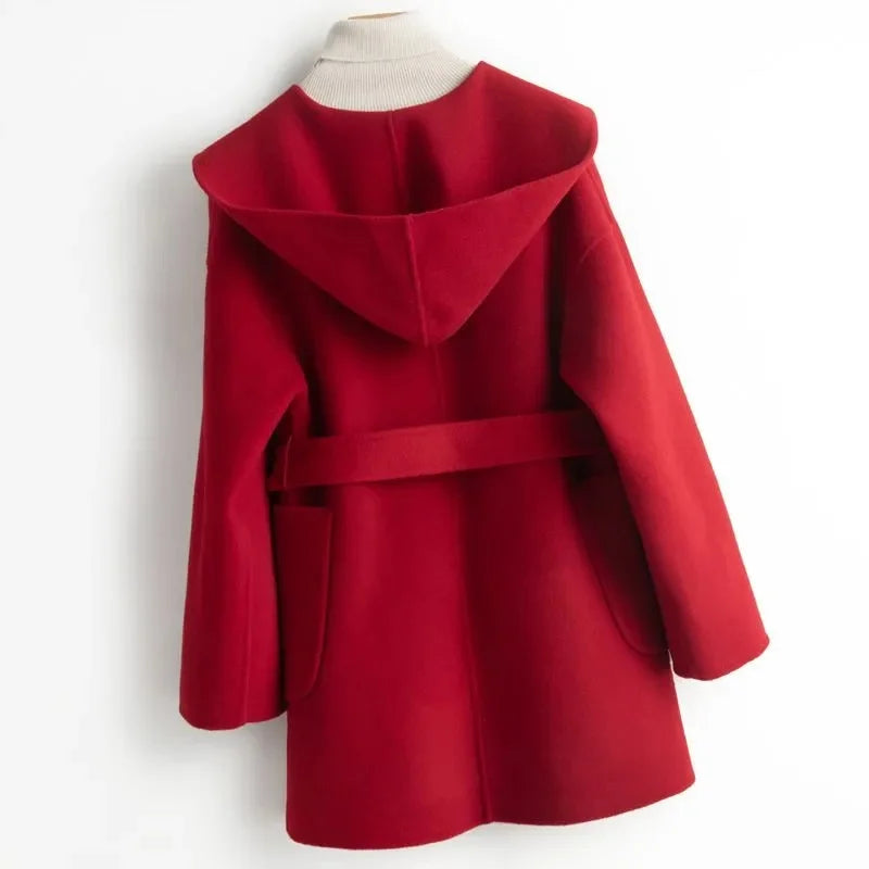 Duttini | Long Pointed Coat in Camel Hair