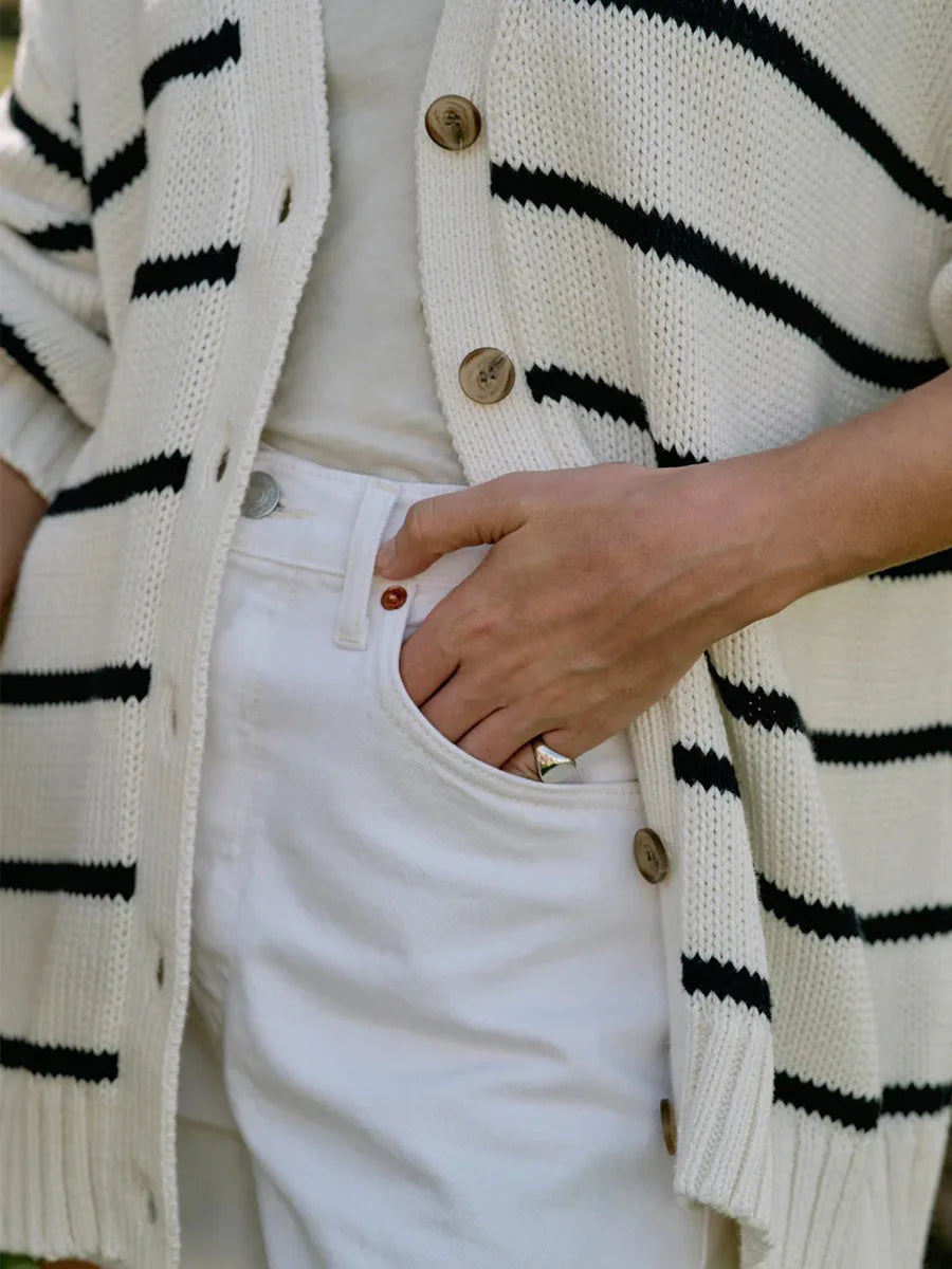 Duttini | Organic Striped Cardigan