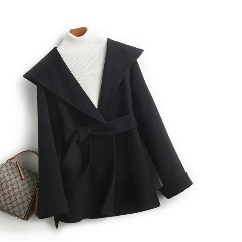 Duttini | Long Pointed Coat in Camel Hair