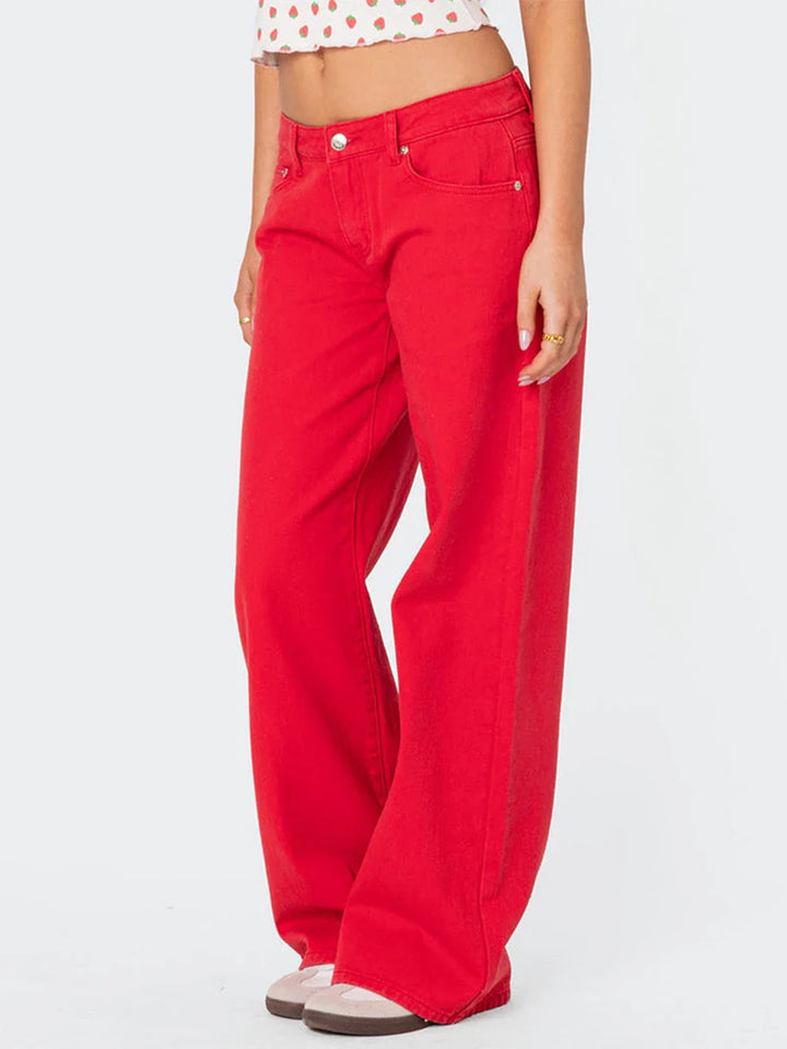 Duttini | Straight Jeans for Women in Blue Denim