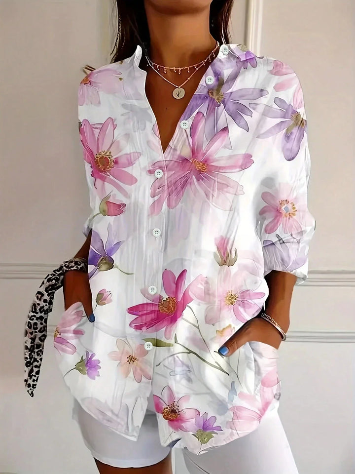 Duttini | Elegant Colorful Blouse With Playful Print for a Polished Look