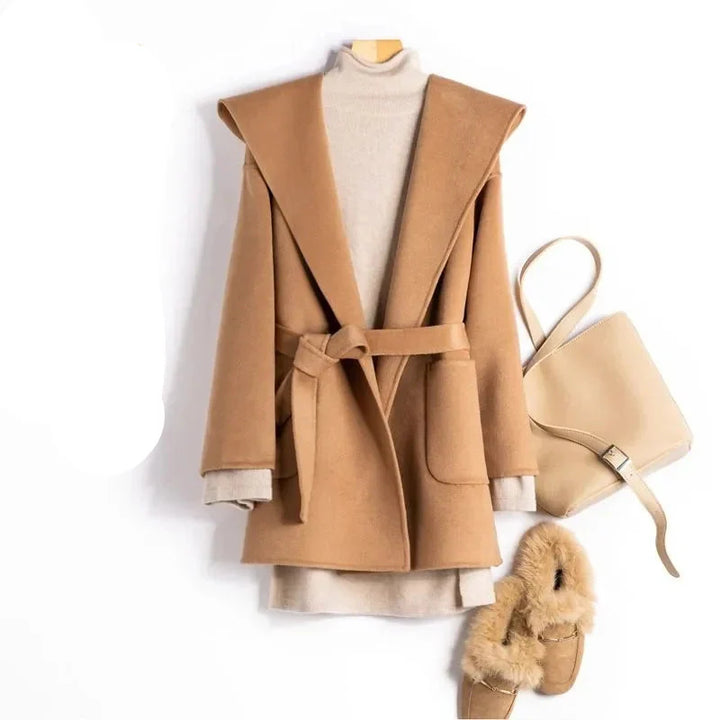 Duttini | Long Pointed Coat in Camel Hair