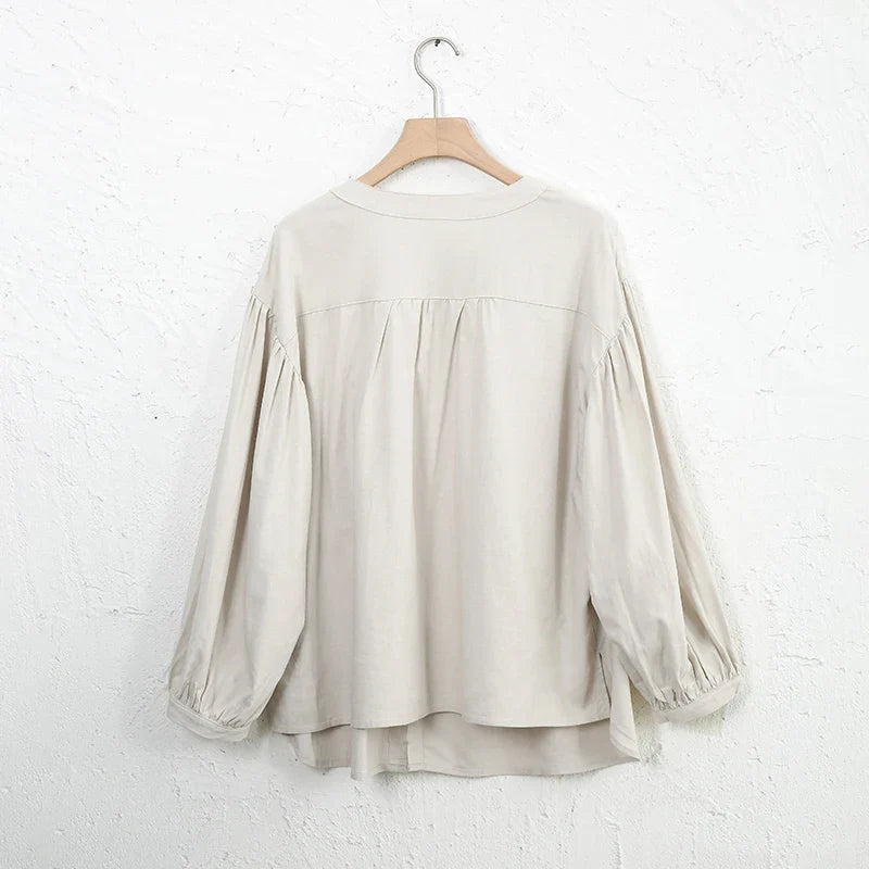 Duttini | Gathered Lantern Sleeve Blouse