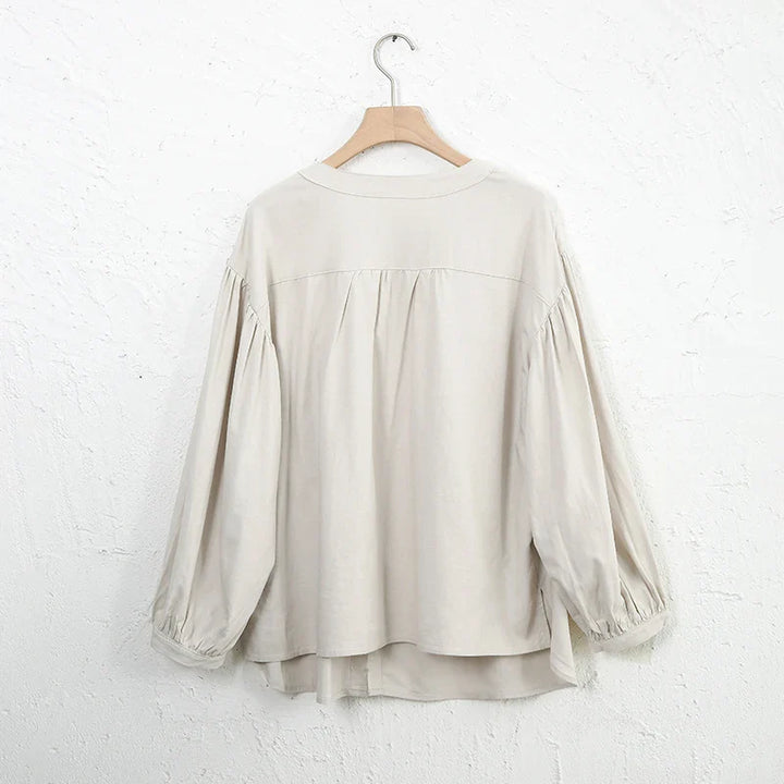 Duttini | Gathered Lantern Sleeve Blouse
