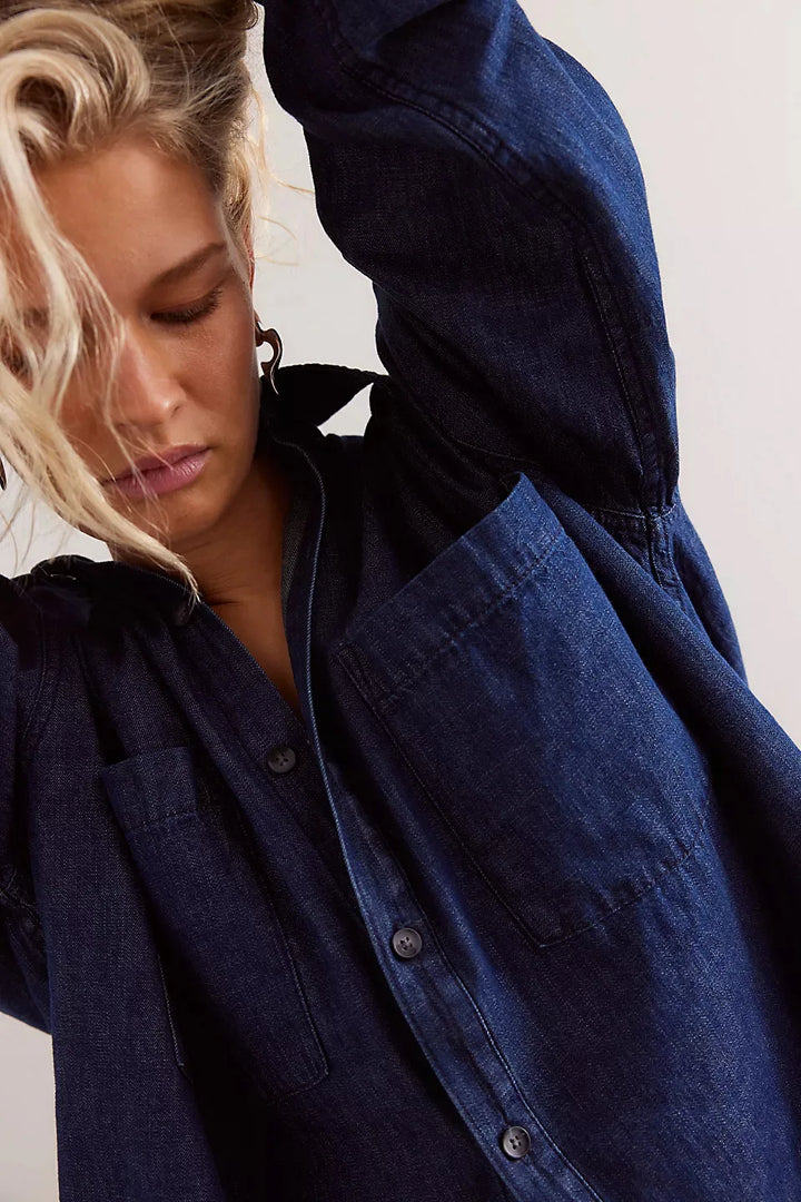 Duttini | Washed Denim Overshirt for Men