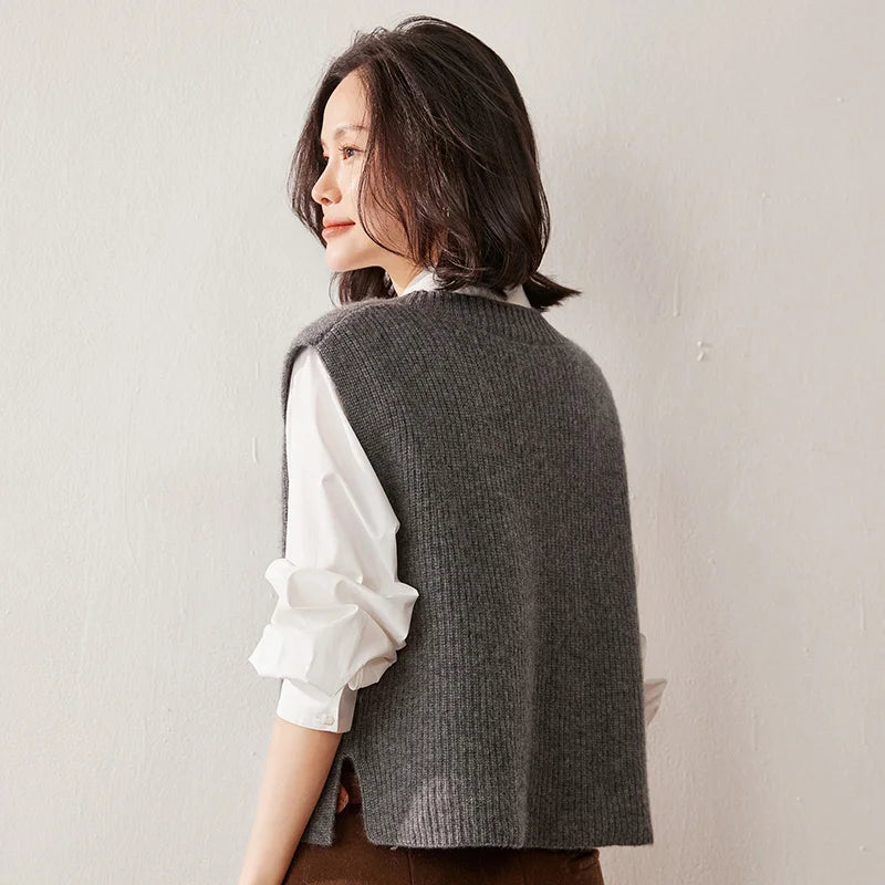 Duttini | Ribbed Cashmere Vest