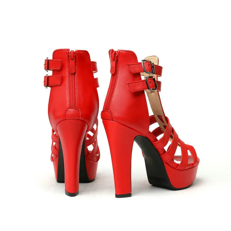 Duttini | Strapped Platform Heels