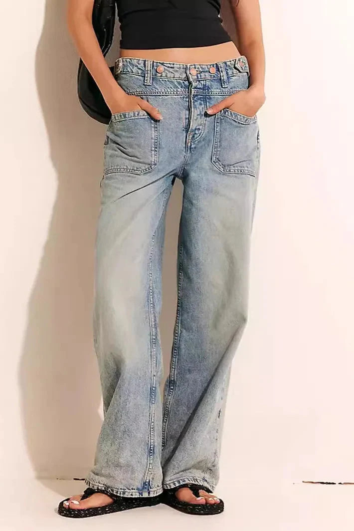 Duttini | High-Waist Wide-Leg Denim