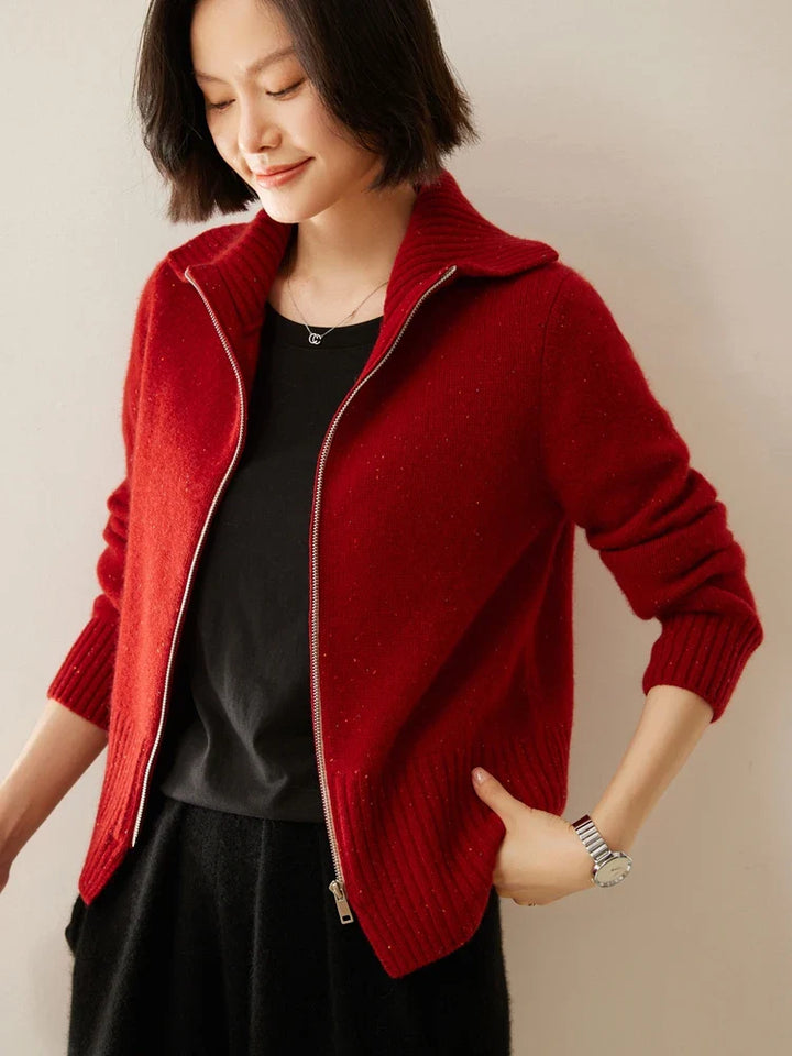Duttini | Cashmere Zip Cardigan