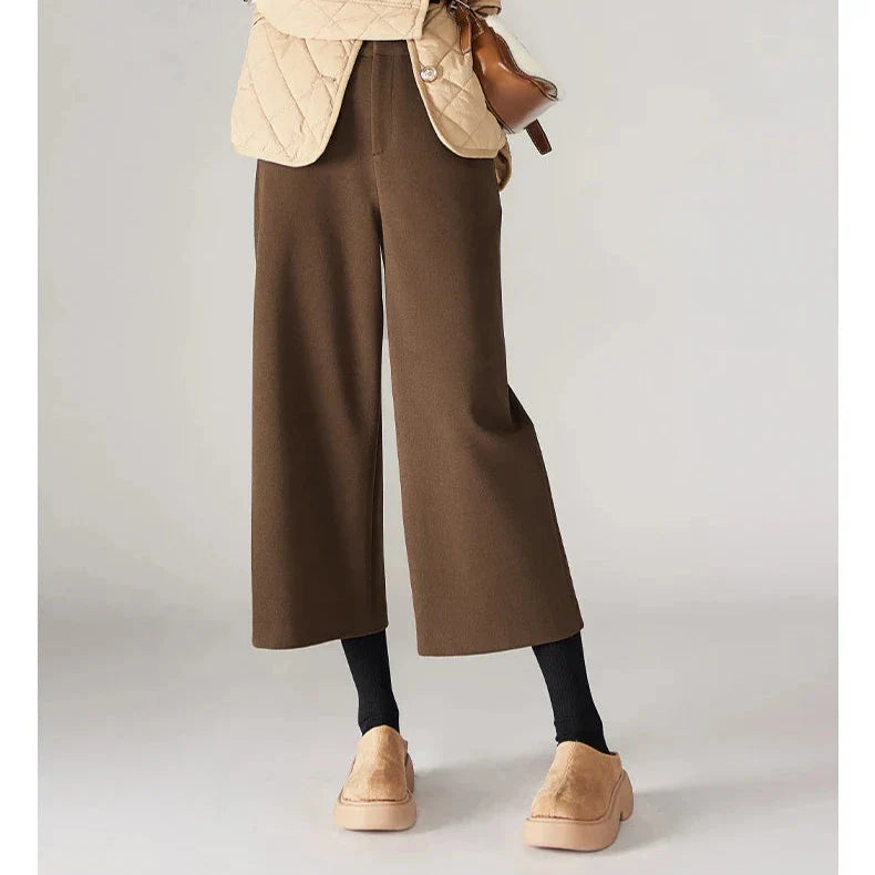 Duttini | Woolen Wide Leg Pants