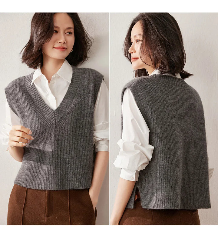 Duttini | Ribbed Cashmere Vest