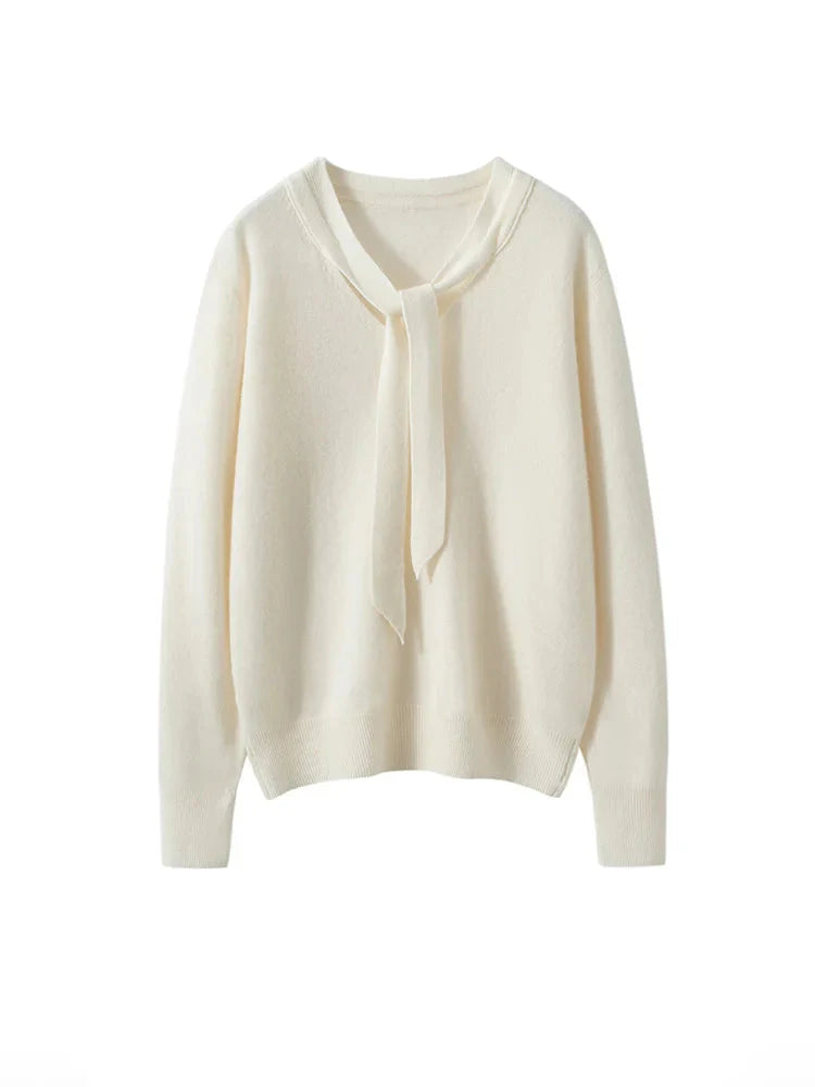 Duttini | Cashmere Pullover with Scarf Collar