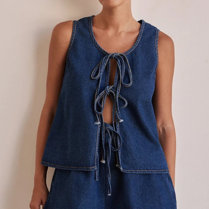 Duttini | Denim Tie Set