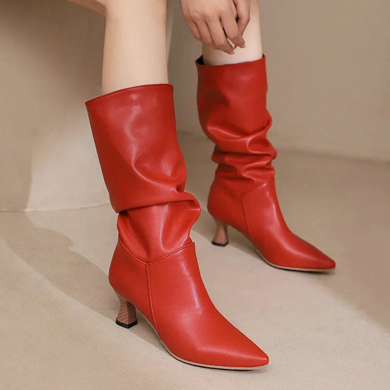 Duttini | Mid-Calf Heel Boots