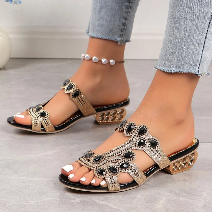 Duttini | Soft-Step Decorative Strap Block Heel Style