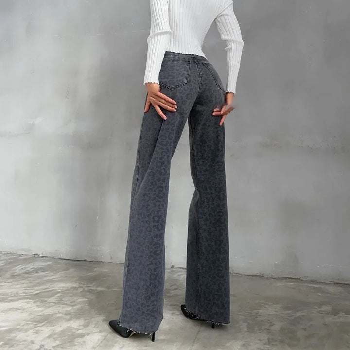 Duttini | Leopard Straight Jeans