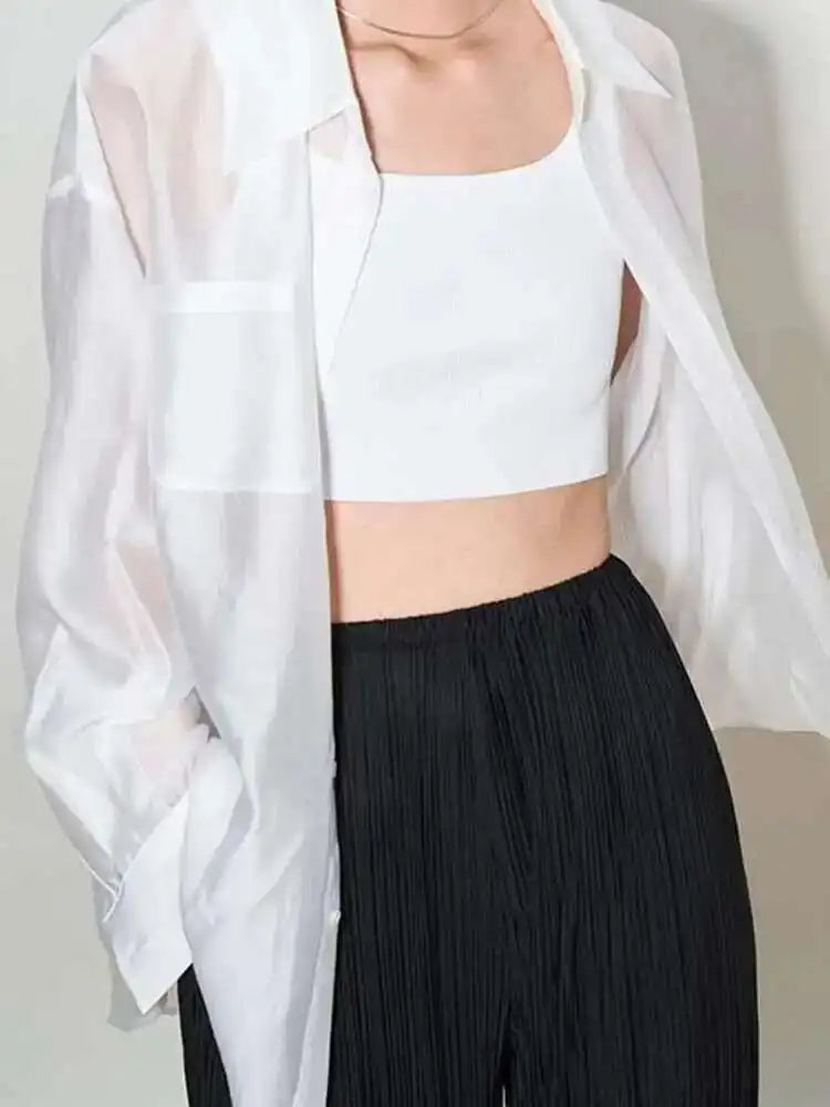 Duttini | Silk Poplin Blouse for Women in Flowing Fit