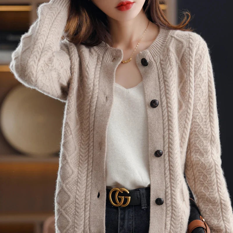 Duttini | Cable Cashmere Cardigan