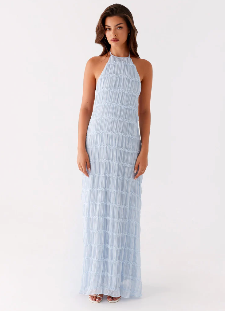 Duttini | Elegant Halter Maxi Dress with a Timeless Finish