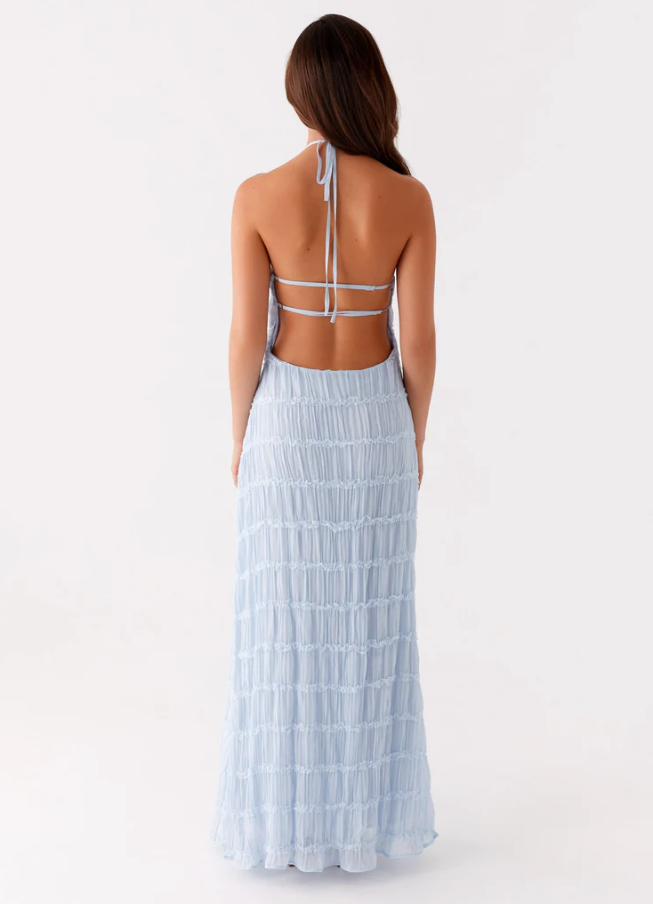 Duttini | Elegant Halter Maxi Dress with a Timeless Finish