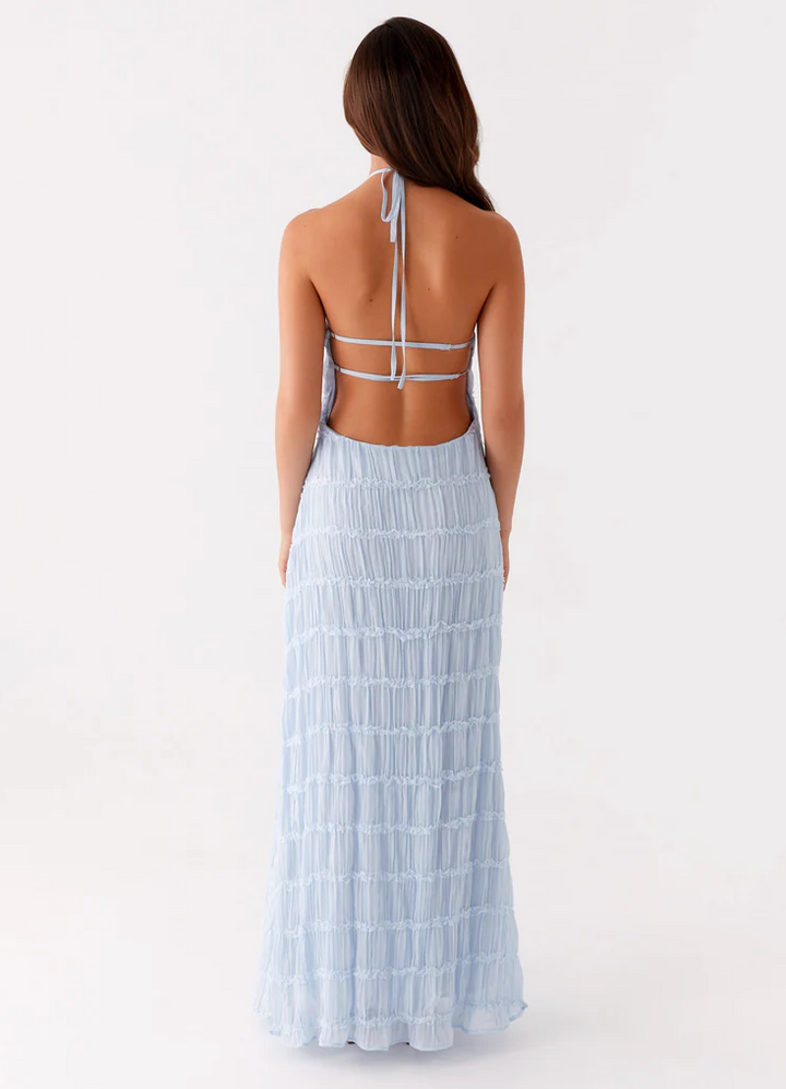 Duttini | Elegant Halter Maxi Dress with a Timeless Finish